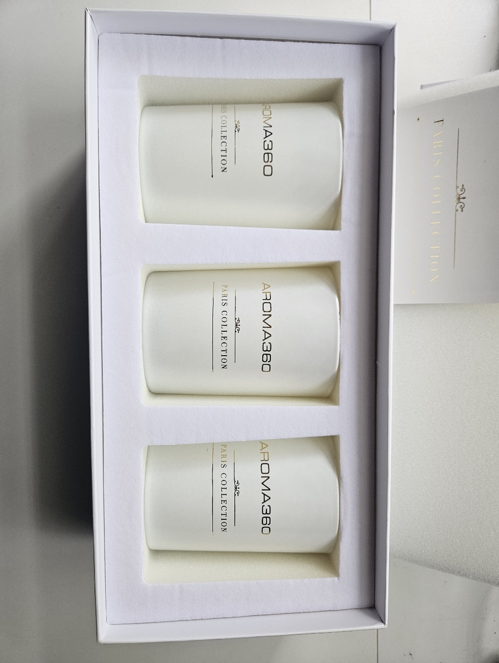 Aroma360 Paris Collection White Scented Candle Gift Set - 3 Pack